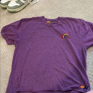 Aviator Nation T-Shirt with Rainbow Patch